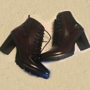 Leila Stone Francine Boots Dark Burgundy